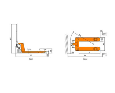 F-Power 2500 Kg Poliamid Tekerlek Transpalet - 2