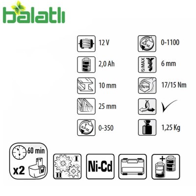 Felisatti Akülü Vidalama FSDCF10/12R2 12V N-C - 2