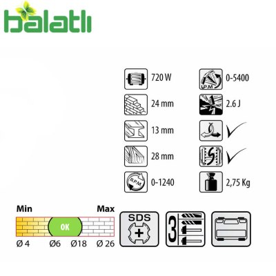 Felisatti Hammer Pnömatik Matkap FS-RH24/700ER - 5